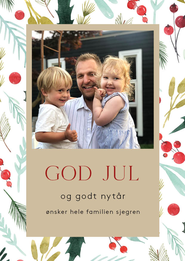 Jul - Familien Sjegren Julekort